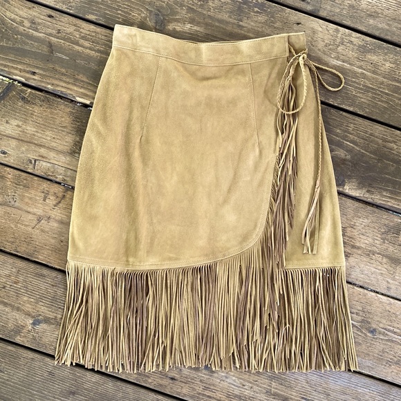 José Luis Dresses & Skirts - Vintage 1970s José Luis Suede Fringe Skirt